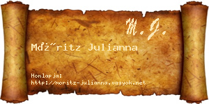 Móritz Julianna névjegykártya